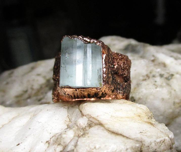 *Prsten krajkový - AKVAMARIN