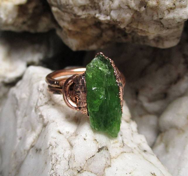 *Prsten CHROMDIOPSID - "Dva pruty"