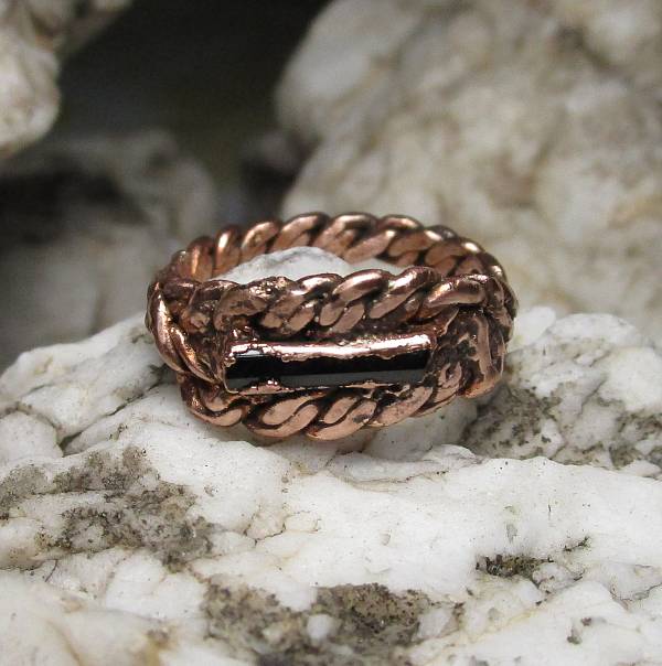 *Prsten TURMALÍN modrý - Tensor