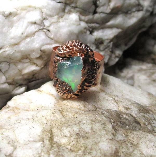 *Prsten OPÁL - "Jezírko"