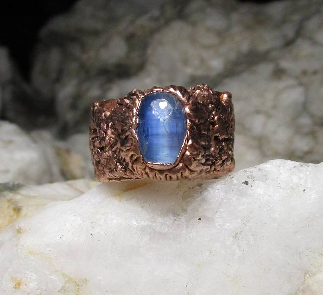 *Prsten KYANIT krajkový